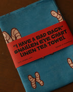 [PRE-ORDER] “I have a bad back” Snail-len Linen Tea Towel - Estimated Late Oct shipment