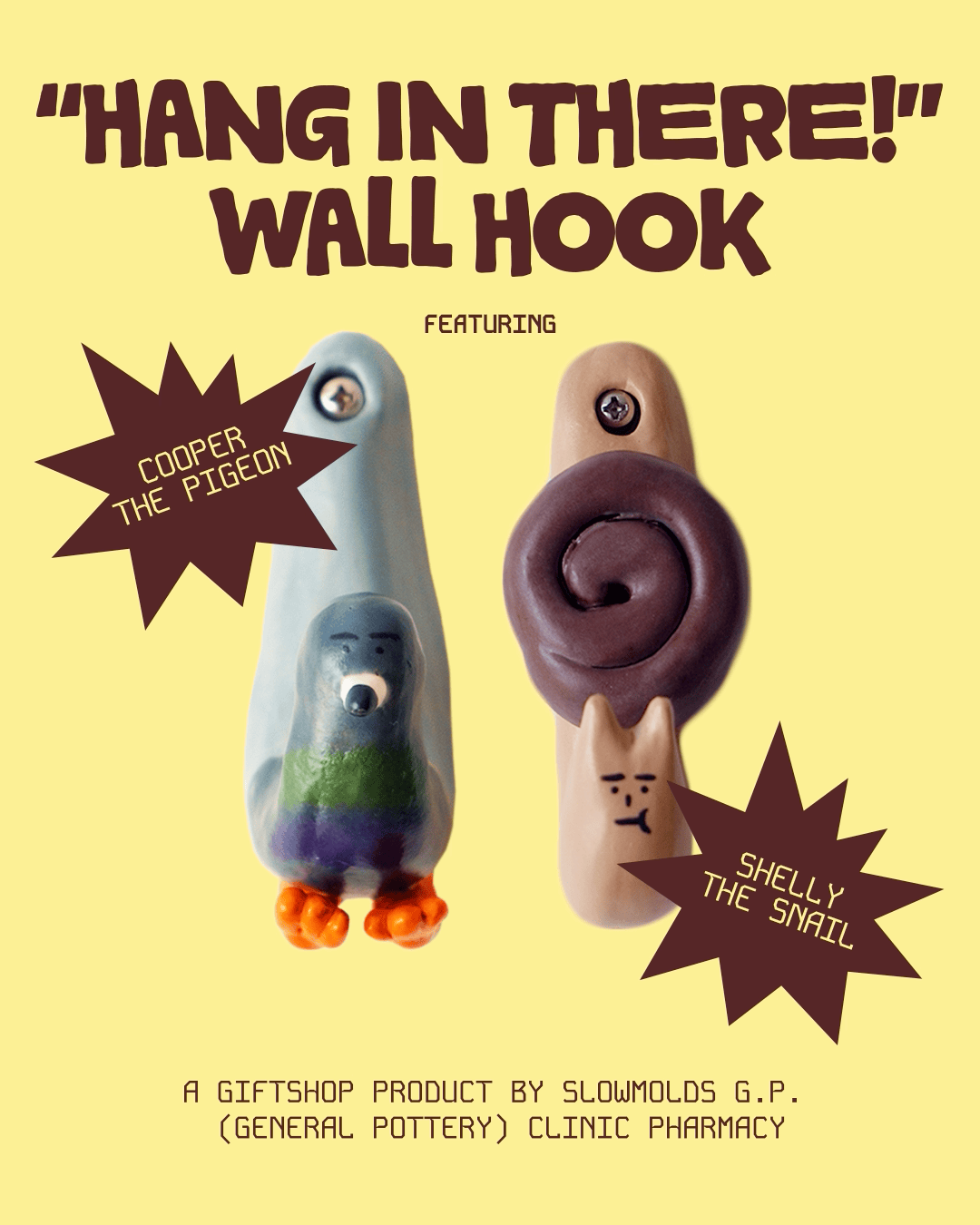 'Hang in there' Wall Hook